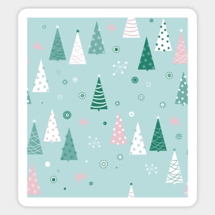 Christmas forest and ornaments Sticker